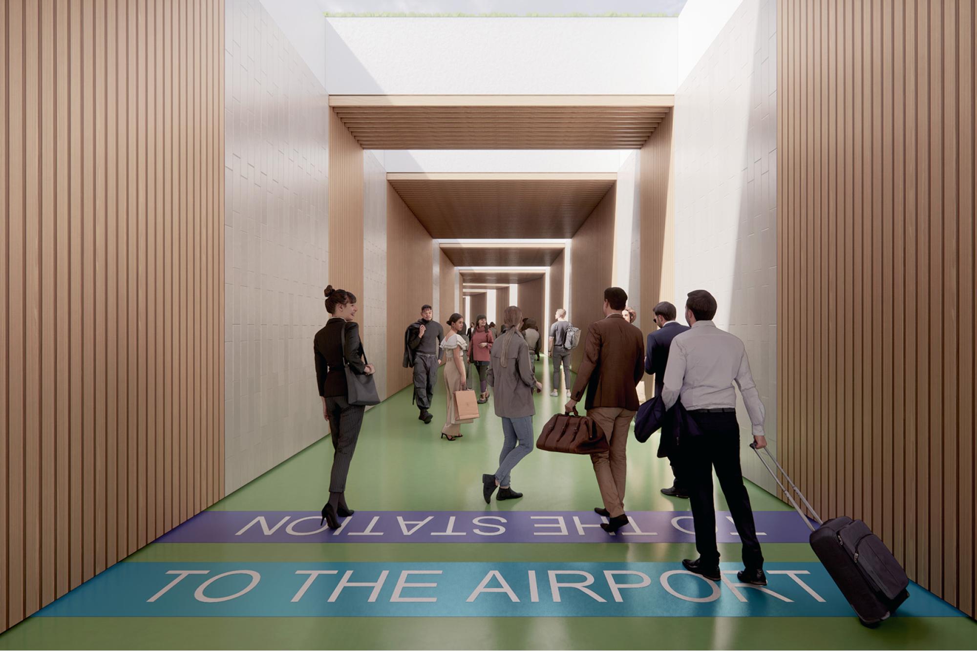 Tunel łączący terminal i stację kolejową / Program inwestycyjny Katowice Airport 2024–2032