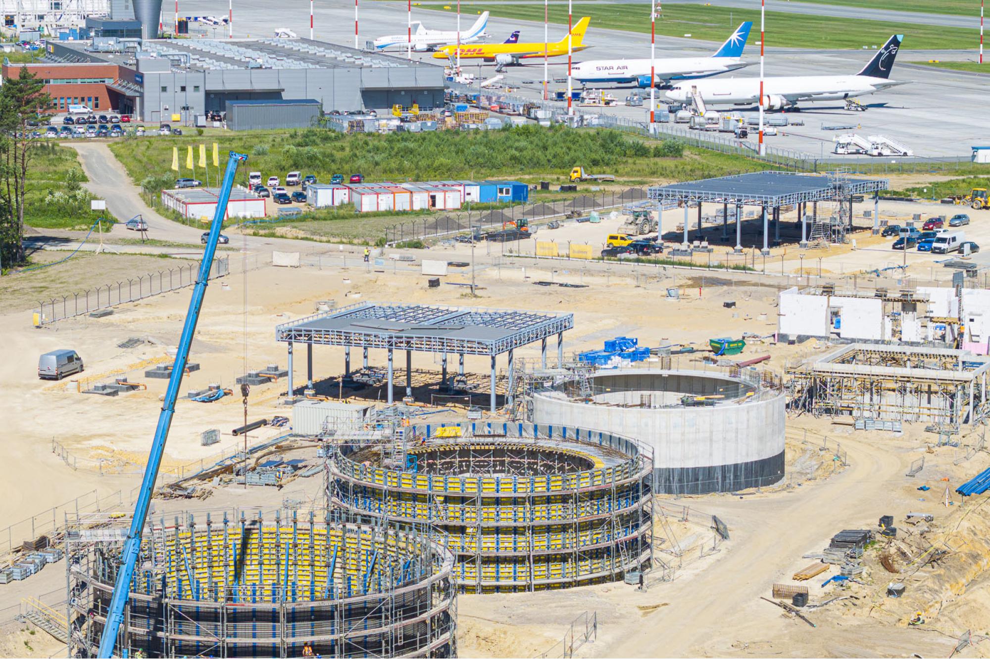 Czerwiec 2025 - budowa węzła multimodalnego do przeładunku towarów i paliw / Program inwestycyjny Katowice Airport 2024–2032