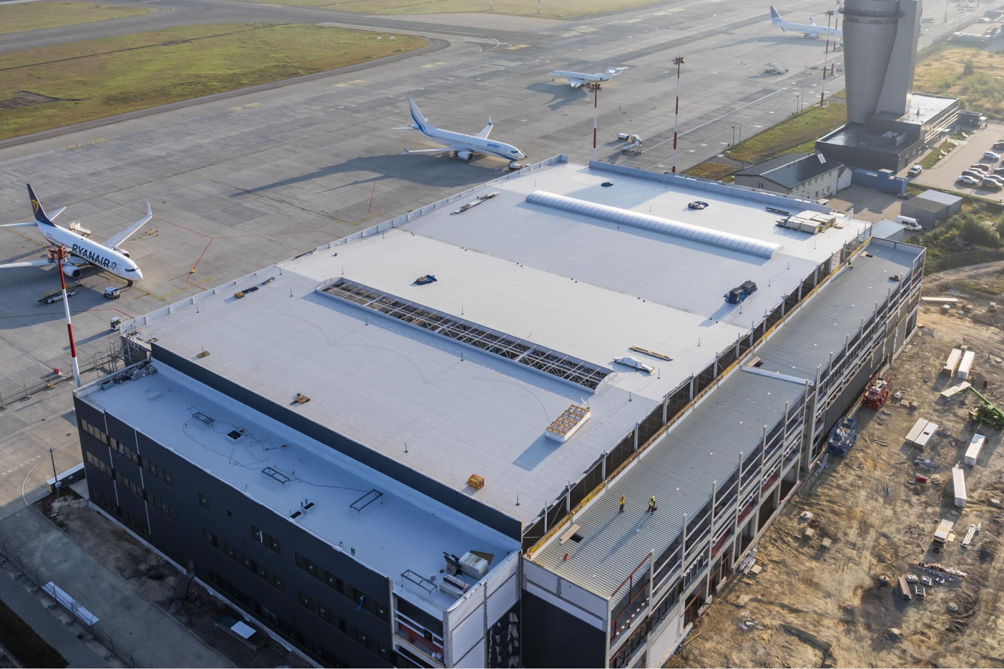 Sierpień 2025 - Budowa hangaru H4 / Program inwestycyjny Katowice Airport 2024–2032