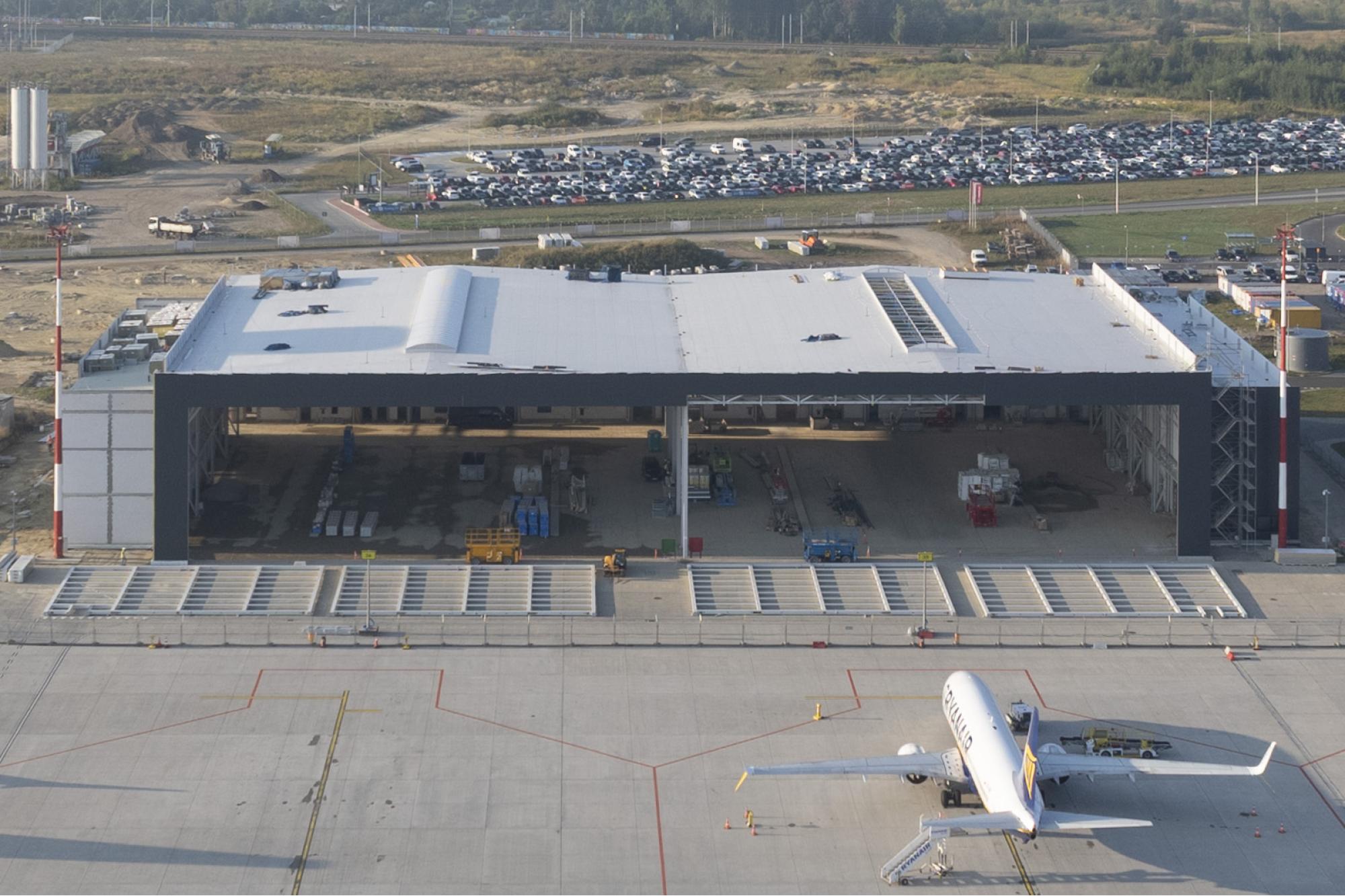 Sierpień 2025 - Budowa hangaru H4 / Program inwestycyjny Katowice Airport 2024–2032